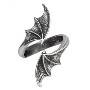 Alchemy Gothic A Night with Goethe Adjustable Bat Wing Ring NWT Unisex 3 Sizes